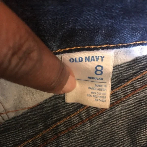 Old Navy Diva Jean Shorts Dark Rinse Size 8 - Picture 2 of 2